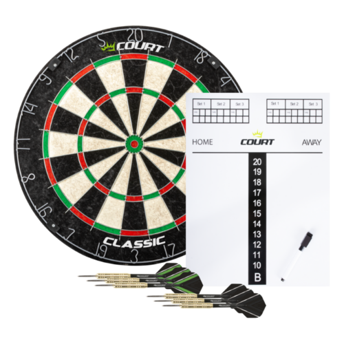 53314-court-classic-dartboard-set